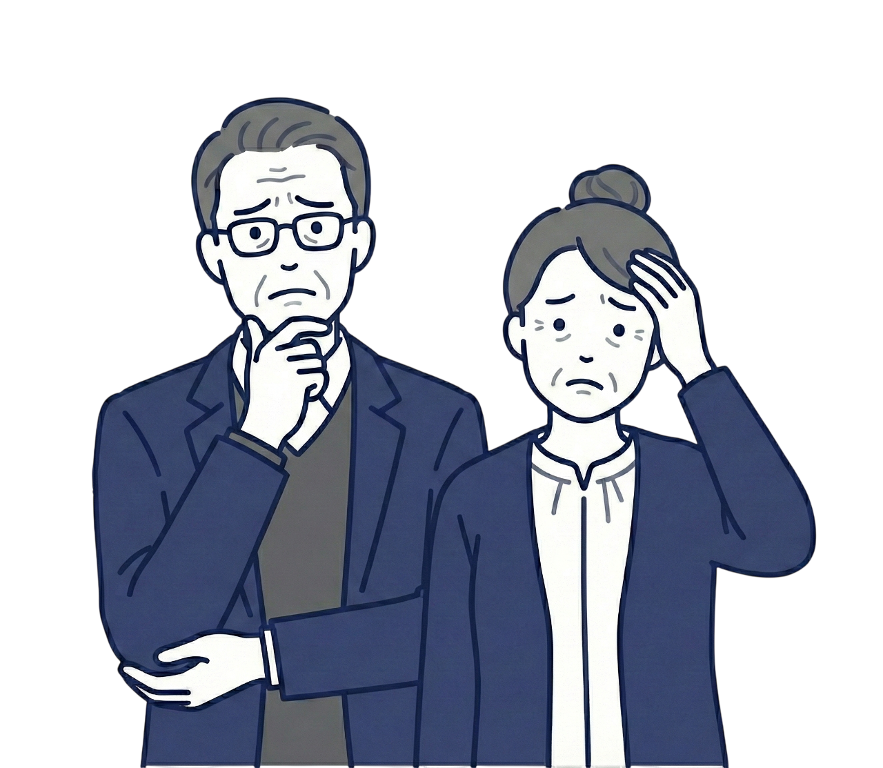 相続の悩みを抱えるご夫婦