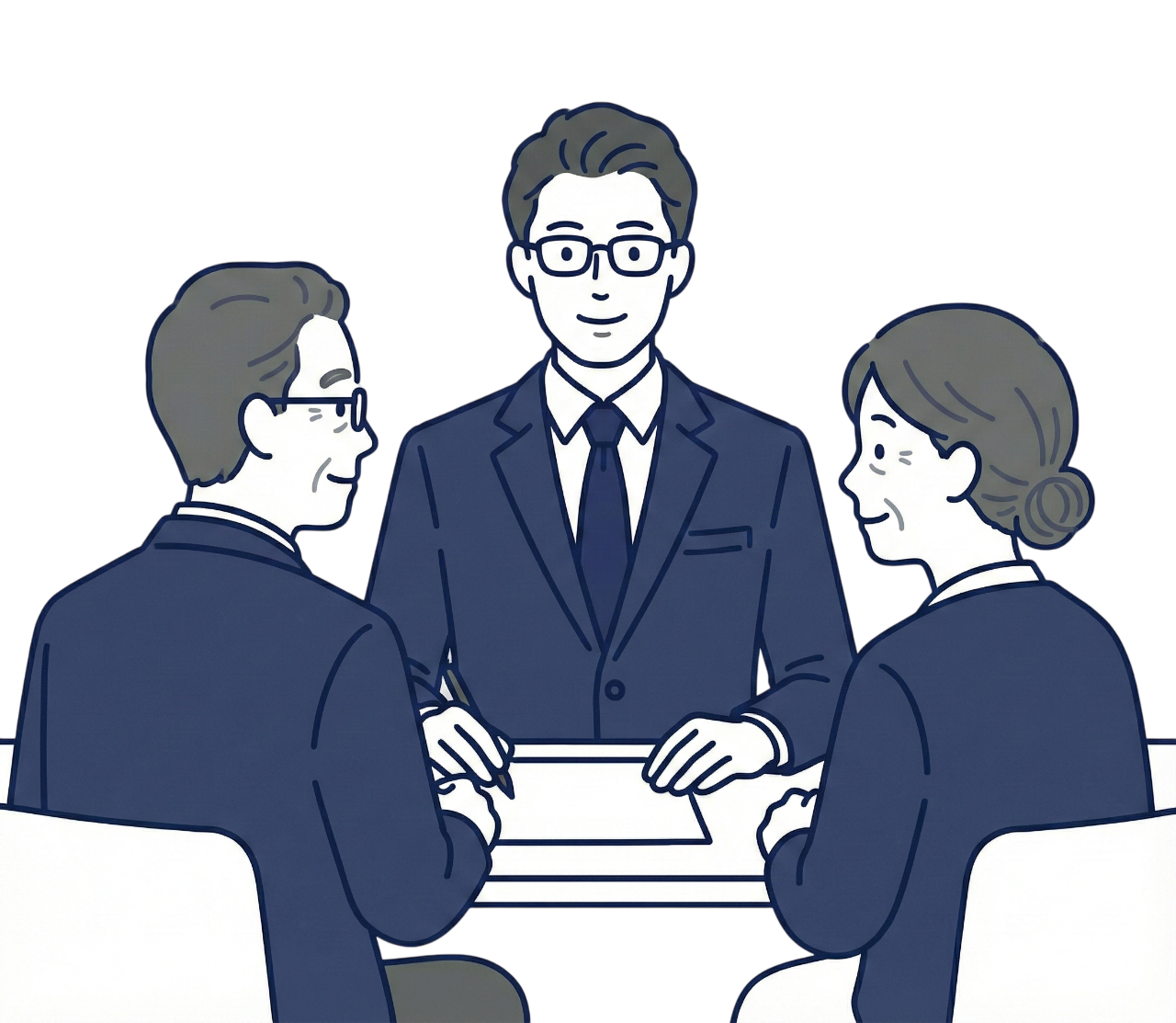 税理士がご夫婦に相続相談